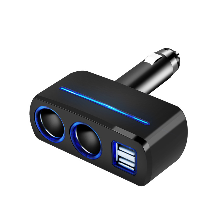 Car cigarette lighter, three-in-one multi-function socket, two-in-one power distributor, adapter plug, car charger Item Picture