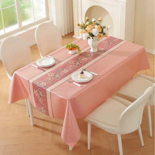 New tpu dyed jacquard tablecloth with a light luxury and high-end feel, waterproof and oil-resistant tablecloth with an atmospheric atmosphere, covering fabric, coffee table and dining table Application Scenario