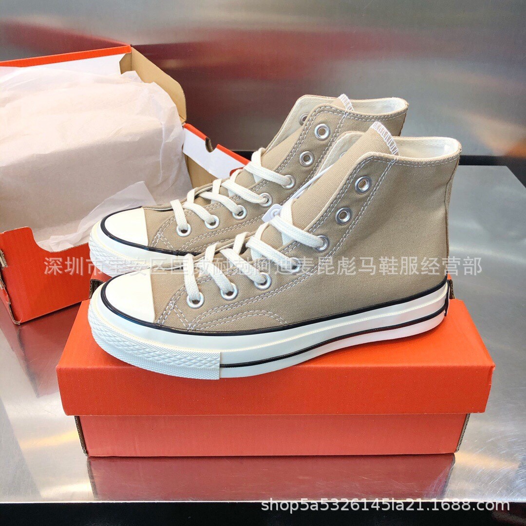 Putian 1970s classic sneakers for men and women, high-top little chrysanthemum canvas shoes, couple casual shoes, versatile vulcanized shoes