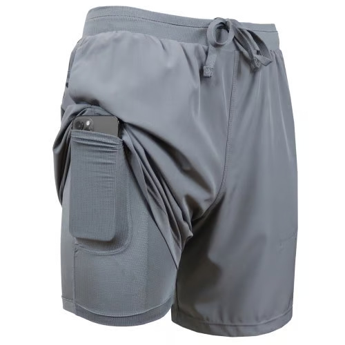 Cross-border sports shorts, men's quick-drying fitness sports pants 2-piece set, men's anti-glare tight pants, outdoor casual pants Application Scenario