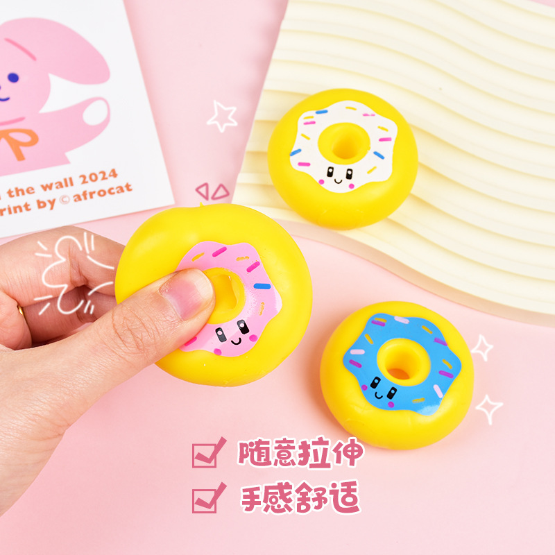 Simulated food kneading Fun Cartoon Cute Mini doughnut stress-relieving toys for students and children, wholesale from a food toy manufacturer details Picture