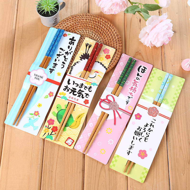 Cartoon safety education bamboo chopsticks, Japanese bamboo chopsticks, household children's chopsticks, kindergarten Nan bamboo chopsticks wholesale details Picture