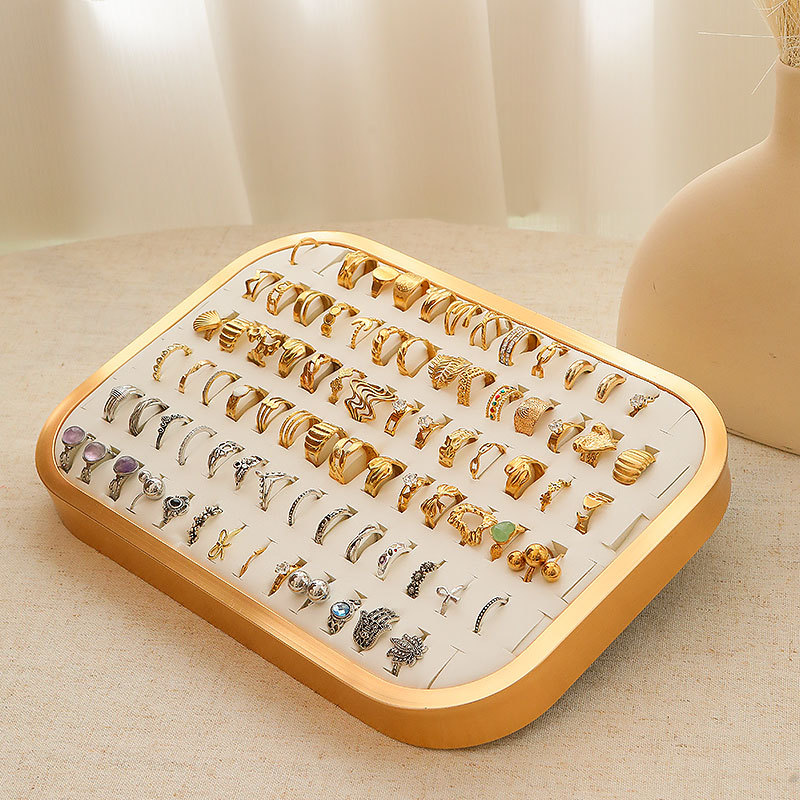 金属首饰盘一体耳环戒指陈列展示托盘饰品珠宝耳钉首饰托盘高级感