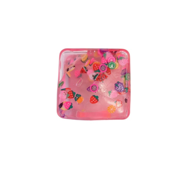 Cross-border same style Xiaohongshu fruit slice square maltose pinch release toy slow rebound toy wholesale new style Item Picture