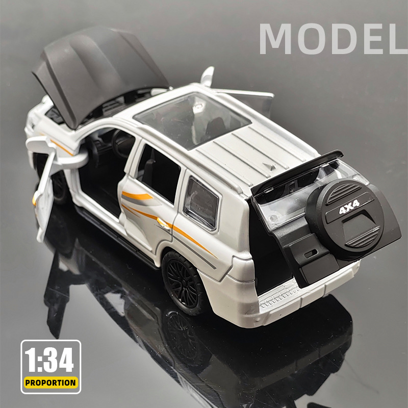 彩盒装 1/34合金汽车模型金属越野车回力四开门男孩玩具礼物批发 Application Scenario