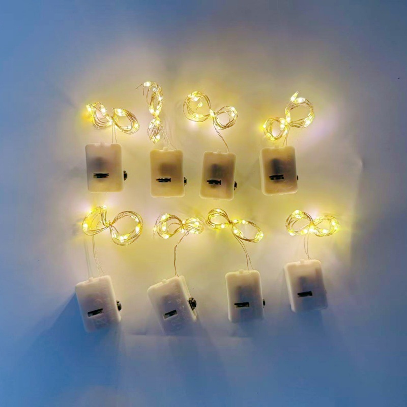 led灯0.5米10灯防水花束铜线灯串串灯暖白灯中秋元宵灯笼专供批发