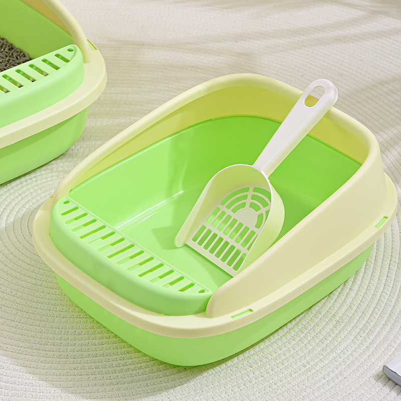 Rongka Pet Cross-border Cat litter box, extra-large semi-enclosed cat toilet with anti-splash function, anti-odor cat litter box, free cat litter shovel, cat supplies Application Scenario
