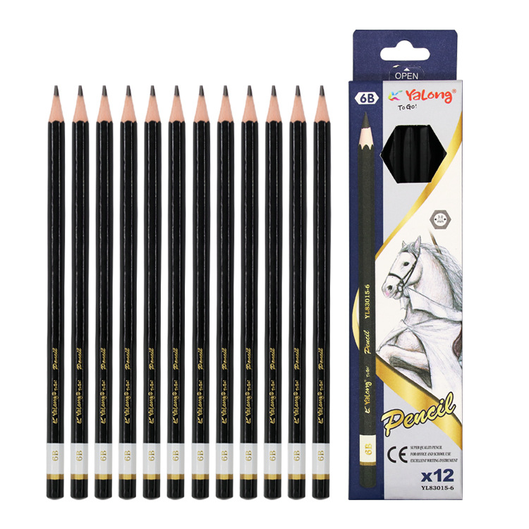 YL83015-6B high-quality student pencil standard drawing pencil details Picture