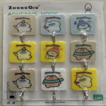New household non-drilling, traceless hook, adhesive hook, bathroom wall-mounted waterproof transparent hook, traceless hook details Picture