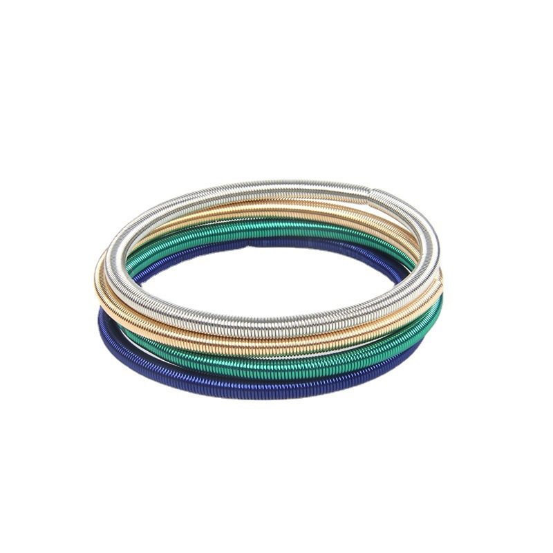 Cross-border elastic pressure steel ring bracelet toy wholesale decoration activity meridian silver wrist massage spring bracelet Application Scenario
