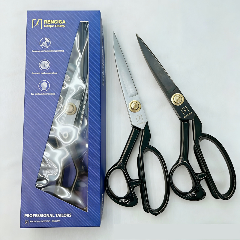RENCIGA裁缝服装裁衣布9-12寸工业办公家用手工缝纫大剪刀子剪纸