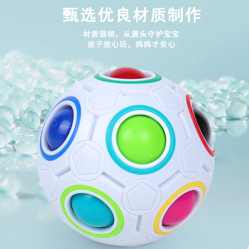 Magic Rainbow Ball Rubik's Cube 12-hole Stress-relieving Intelligence Toy Press Fun Magic Ball Children's Activity gift wholesale Application Scenario