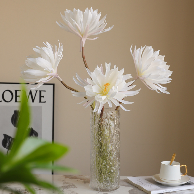 绢布仿真花假花人造花昙花家居装饰花批发韩式装饰花批发