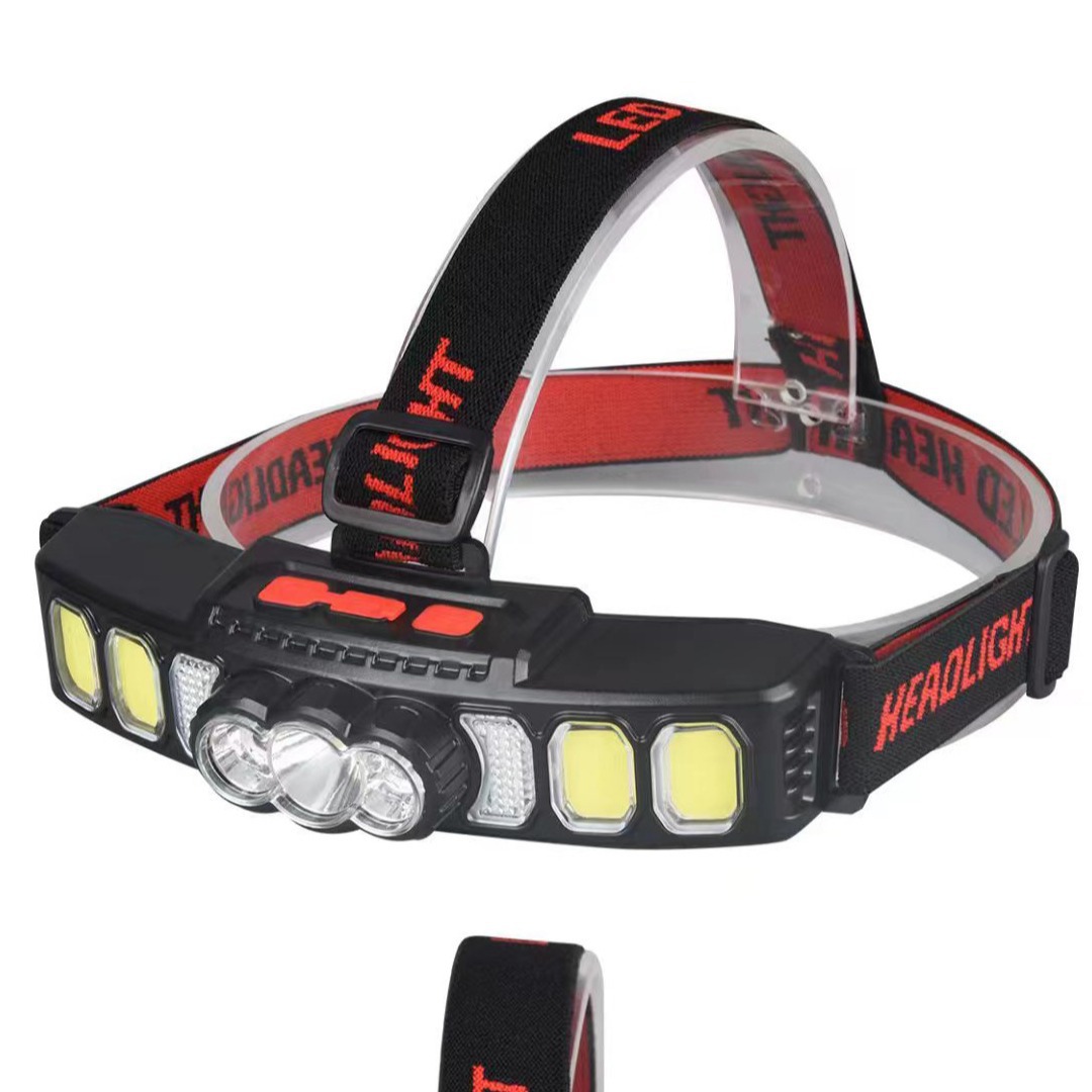Multi-functional LED headlight, ultra-bright outdoor light, long-lasting lithium battery waterproof head-mounted night fishing sensor headlight details Picture