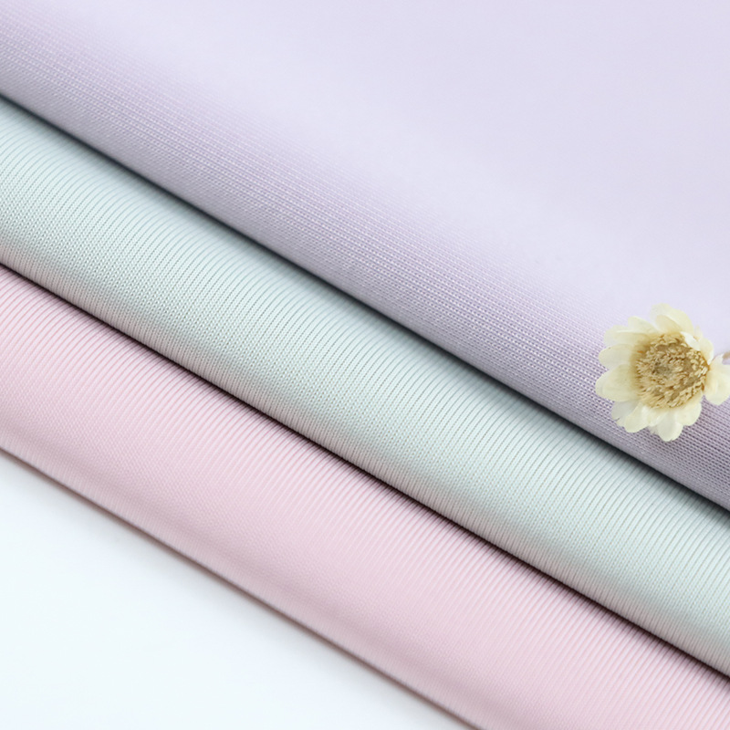 工厂75D冰丝弹力防晒服面料运动休闲面料单面涤氨泳装泳衣布料