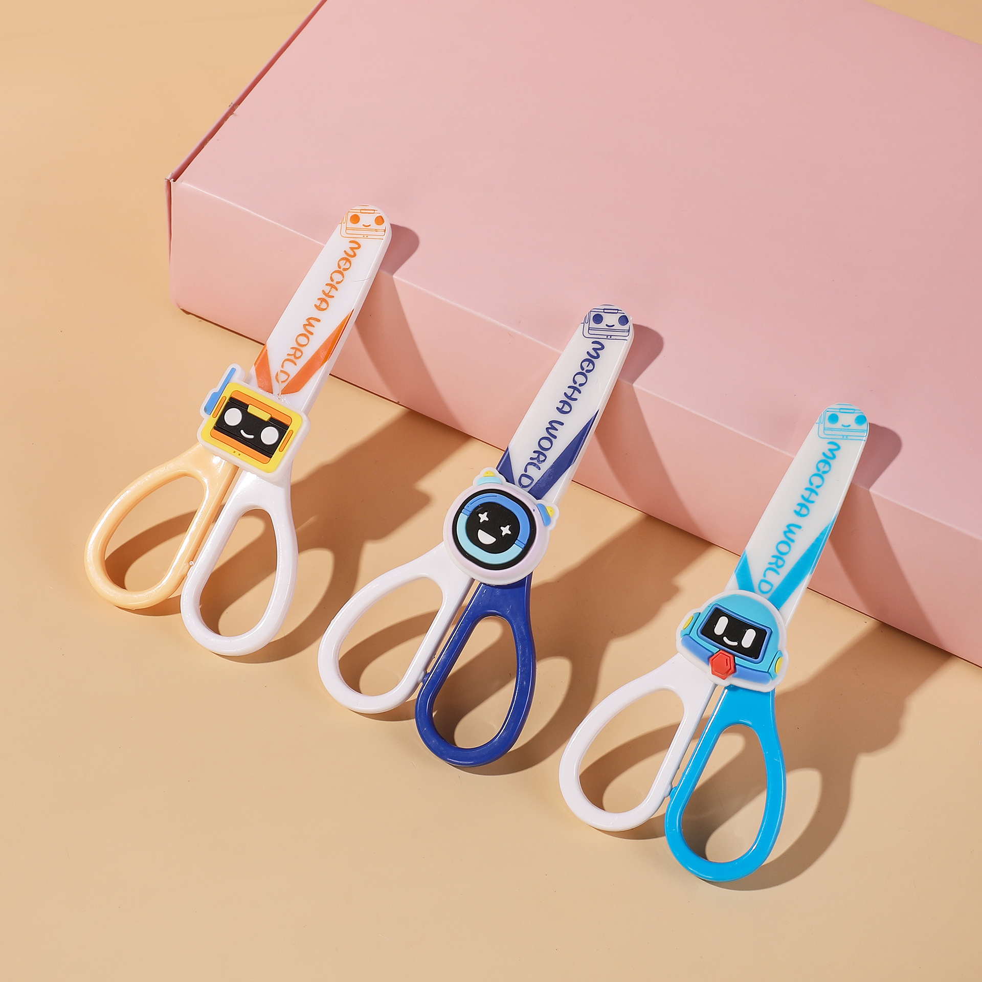 Pioneer 1244 Cartoon Student Scissors Office Art Paper-cutting Handicraft Scissors with Protective case scissors details Picture