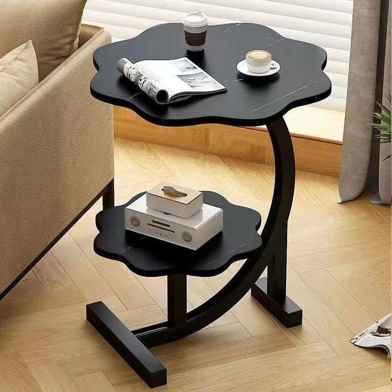 Cross-border living room sofa, double-layer side table, household balcony leisure tea table, bedroom bedside simple petal coffee table wholesale Application Scenario