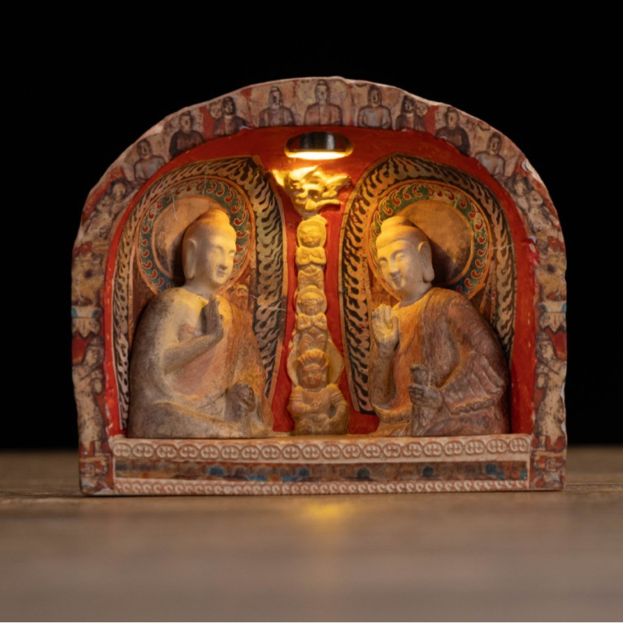 Longgang gruta doble buddha para sentarse refrigerador adhesivo fabricante directamente para una pieza para enviar una consulta de bienvenida. Specification image