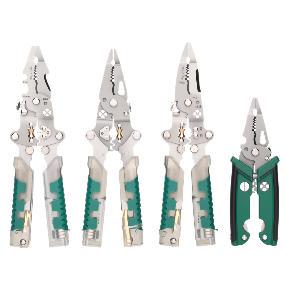 Field multi-purpose knife, foldable multi-functional wire stripper, wire stripper, multi-purpose tool, portable maintenance tool Item Picture