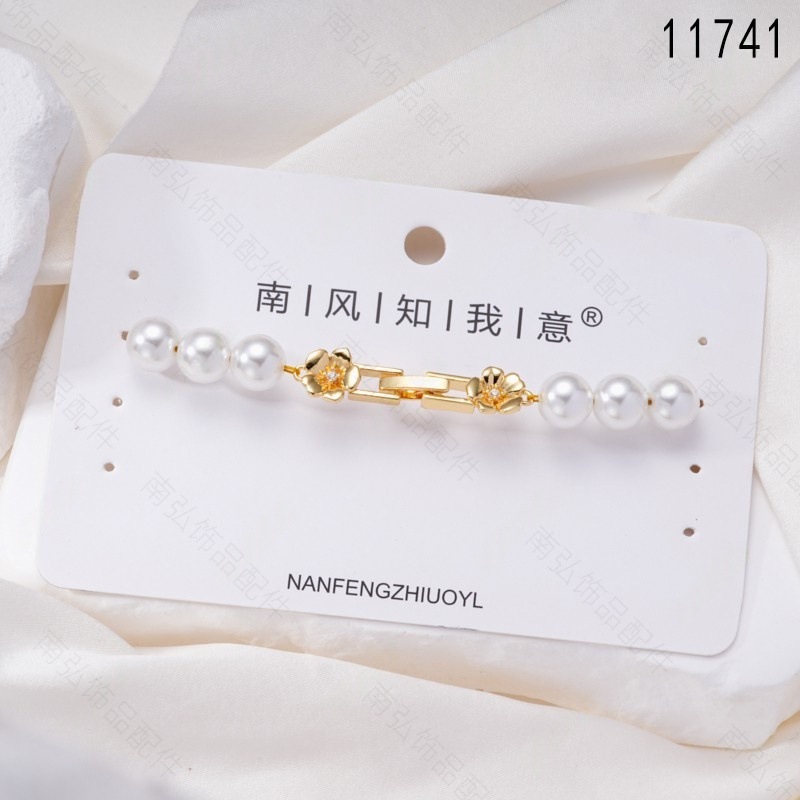 Pearl necklace buckle, square chain, camellia handcrafted end buckle, connecting buckle, mother-and-child buckle, sweater chain diy accessories Specification image