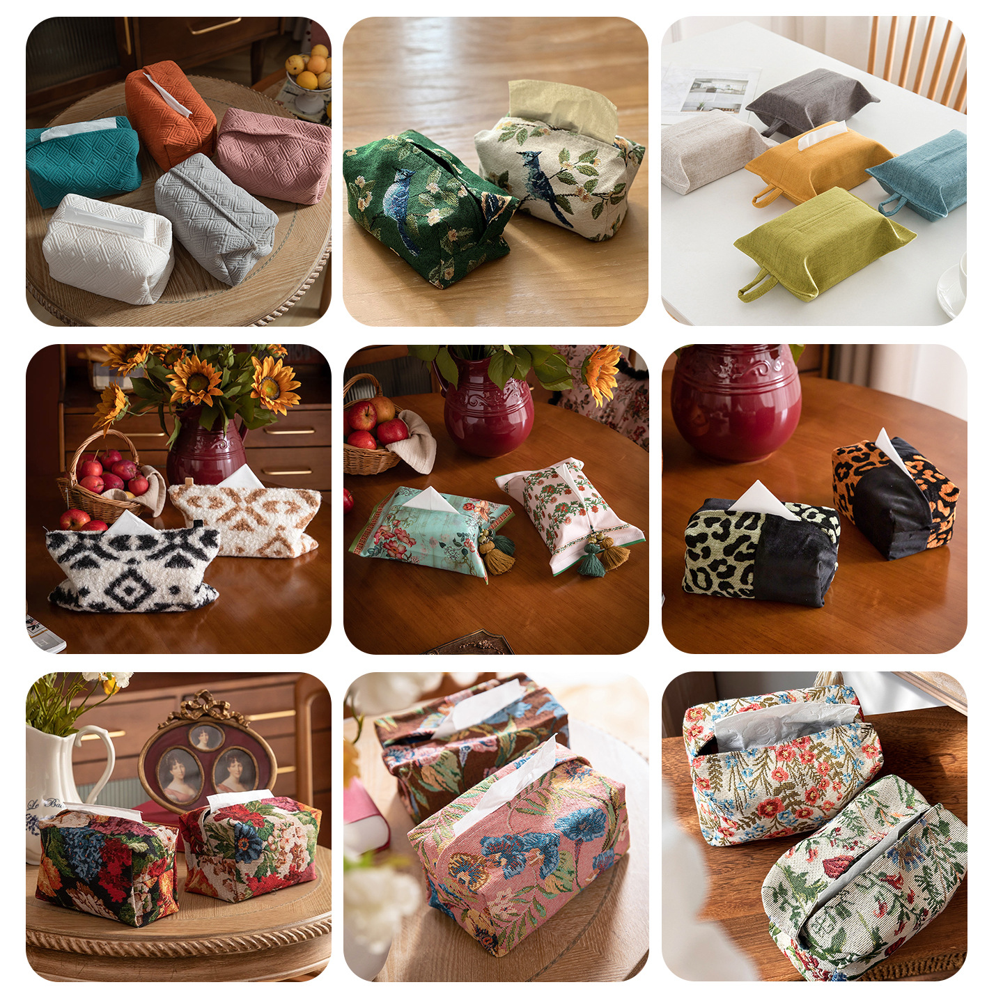 皮革纸巾盒/简约纸巾盒/藤编纸抽盒/宋錦/纸抽盒产品图