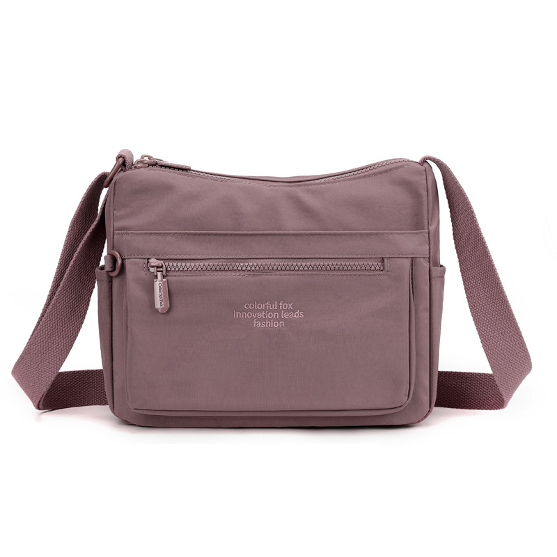 Ladies' multi-layered single-shoulder bag, outdoor casual water-repellent crossbody bag, small square bag