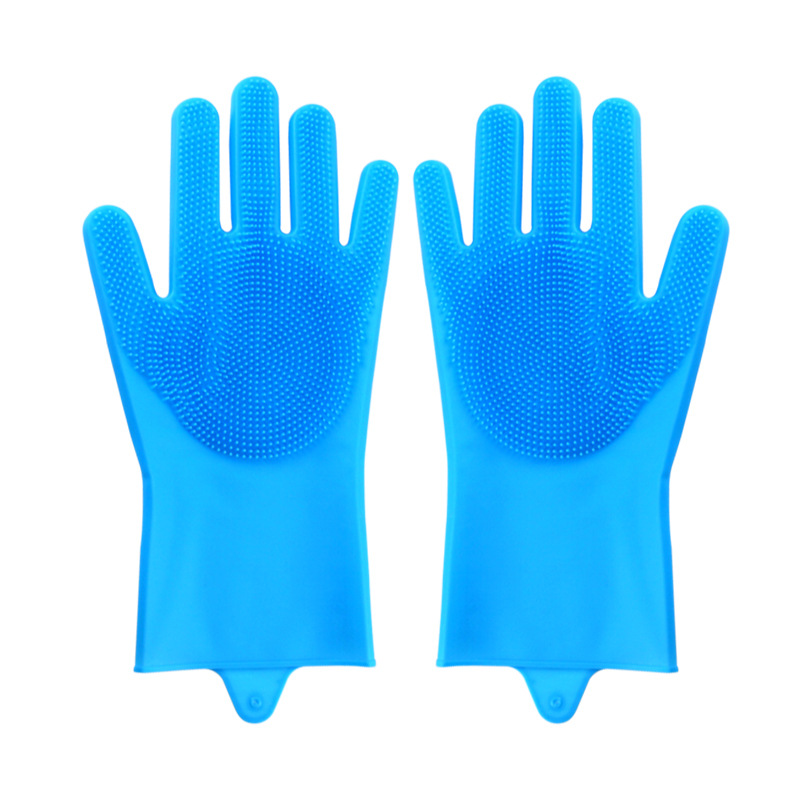Cocina alargamiento y engrosamiento de las tareas lavavajillas guantes gatos perros mascotas masaje de silicona baño guantes antideslizantes anti-arañazos anti-mordidas Item Picture