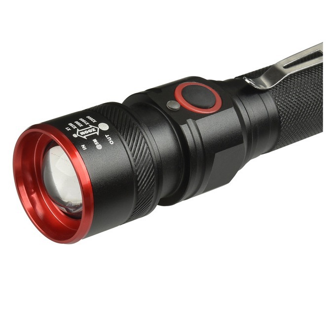مصباح يدوي يعمل بالأشعة السينية XML T6 يمكن شحنه بمشاعل يدوي مزود بأقلام لإضاءة Item Picture