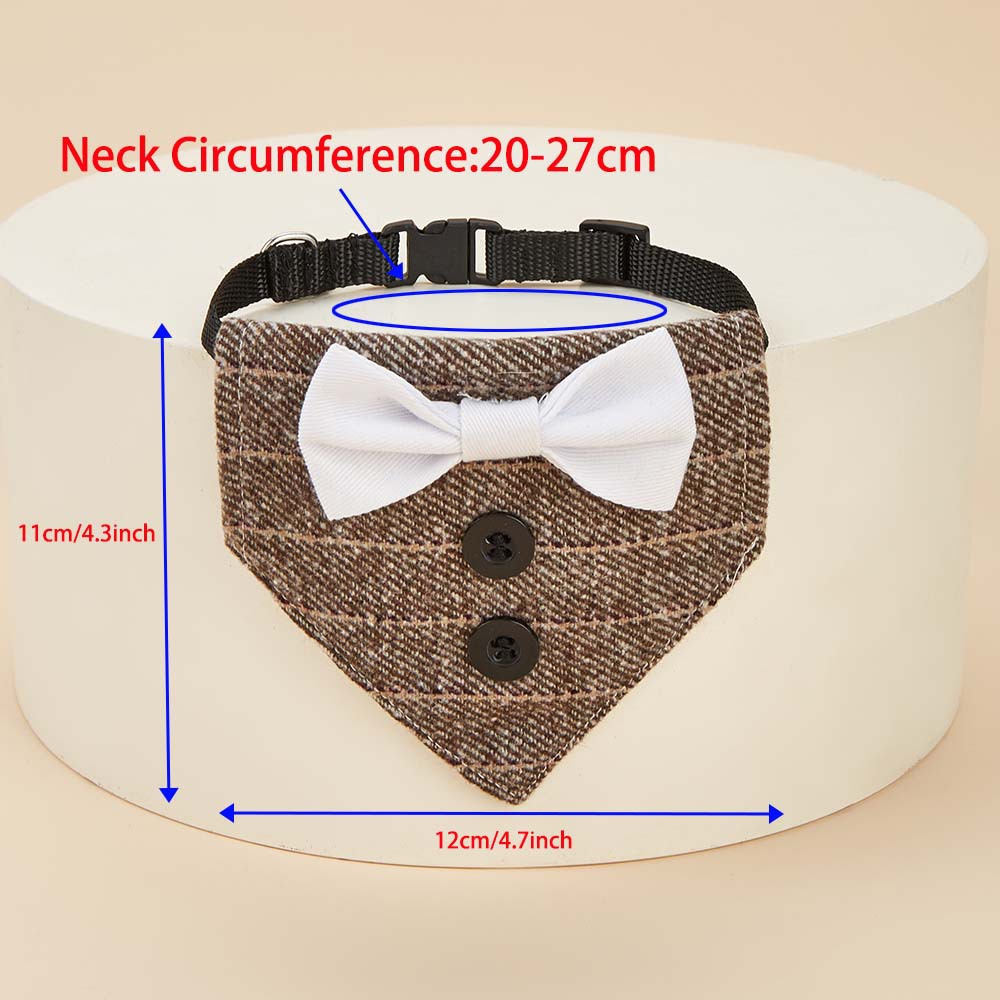 Cross-border exclusive stock pet suit triangle towels, fashionable and classic striped cat and small dog pet triangle towels details Picture