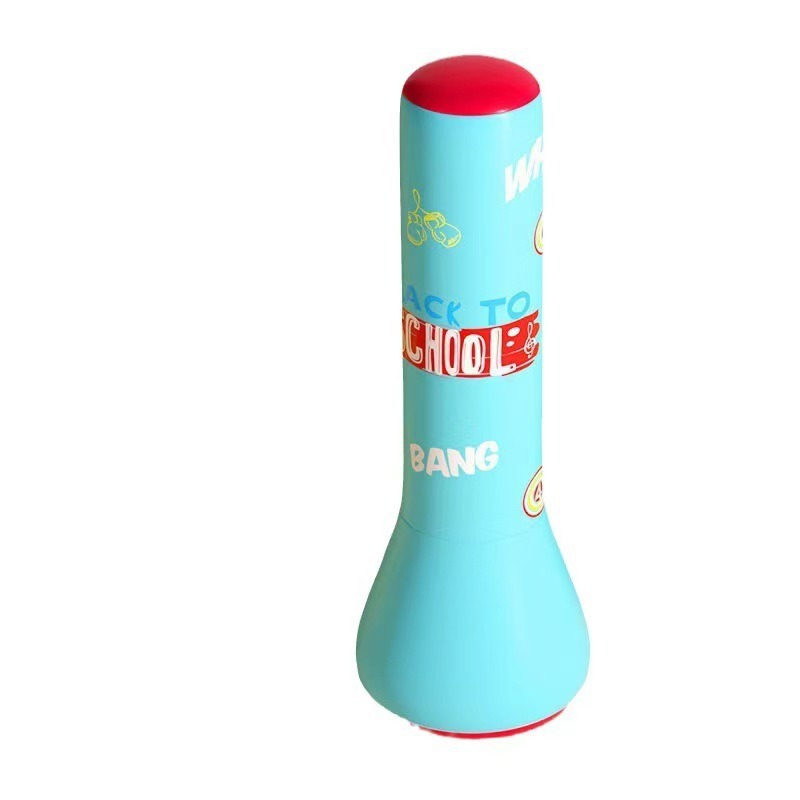 充气拳击柱儿童健身不倒翁玩具立式解压沙包袋跆拳道散打训练器材白底实物图