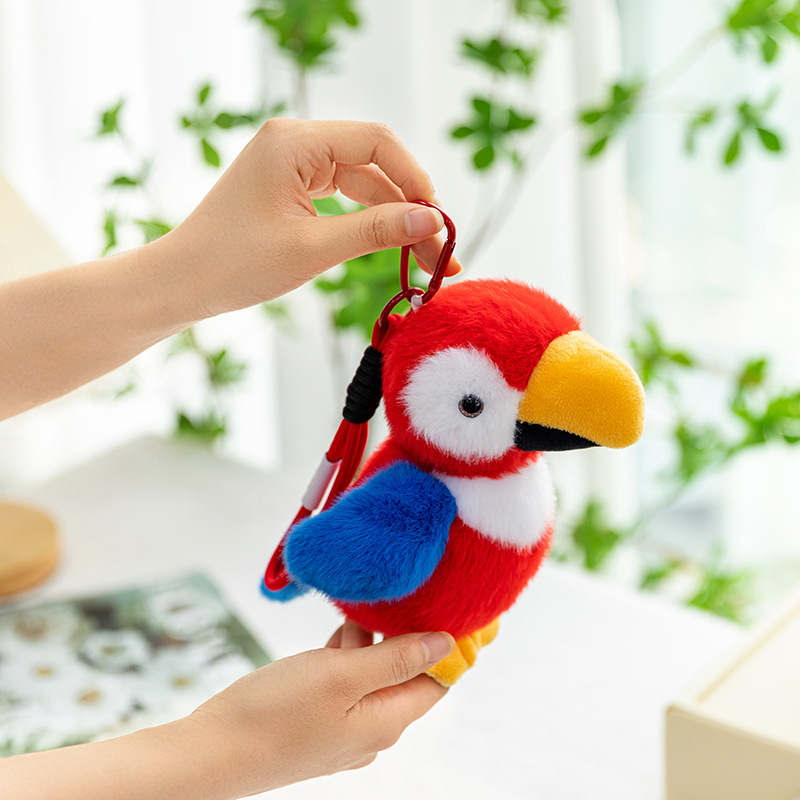 Parrot plush toy, palm treasure, bear Legend doll, table decoration, cute animal parrot bird Specification image