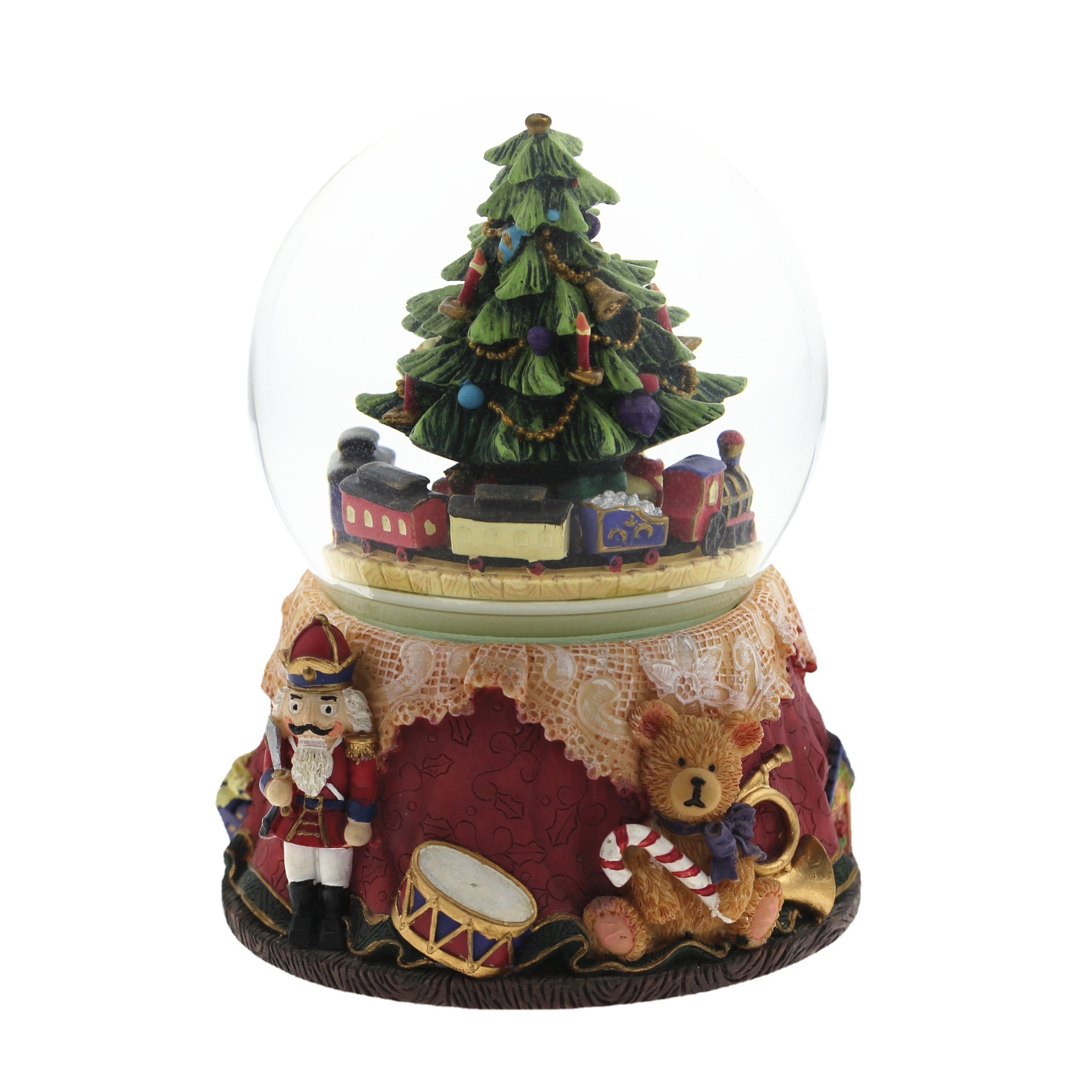 Craft gifts, Christmas music, crystal balls, colored lights, Christmas trees, little trains, music boxes, creative gift ornaments Item Picture
