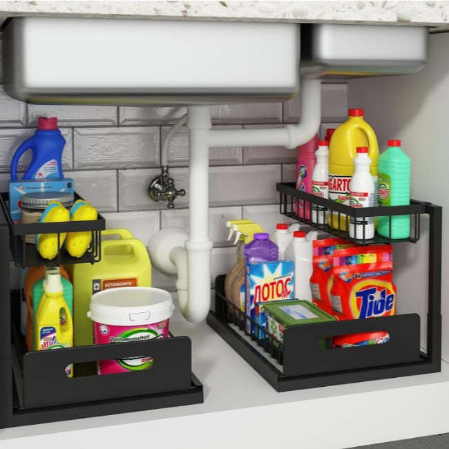 不锈钢厨房收纳架多层置物架厨房柜子厨卫用品整理架