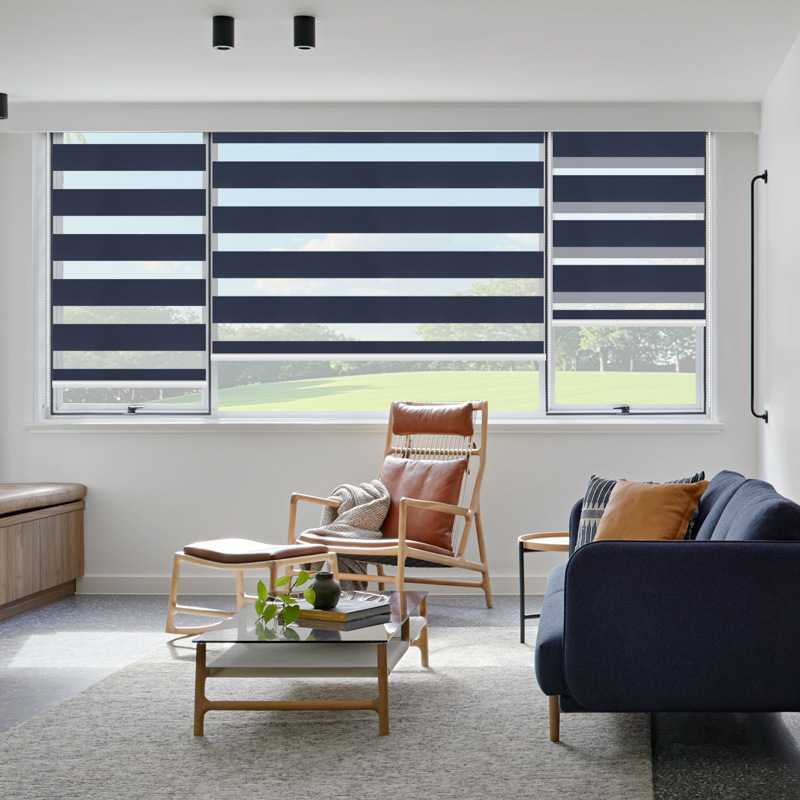 New custom-made Venetian blinds, perforation-free soft gauze blinds, manual pull beads, upgraded roller blinds, zebra blinds, finished products details Picture