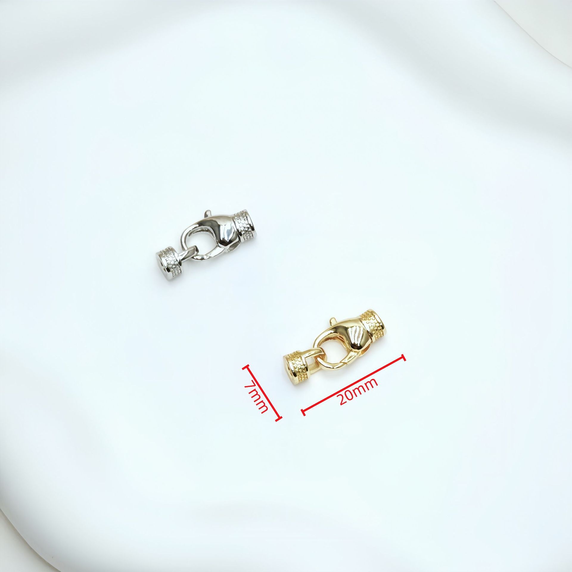 18K gold-plated lobster clasp, fish tail clasp, spring clasp, bracelet clasp, necklace clasp, sweater chain, end clasp details Picture