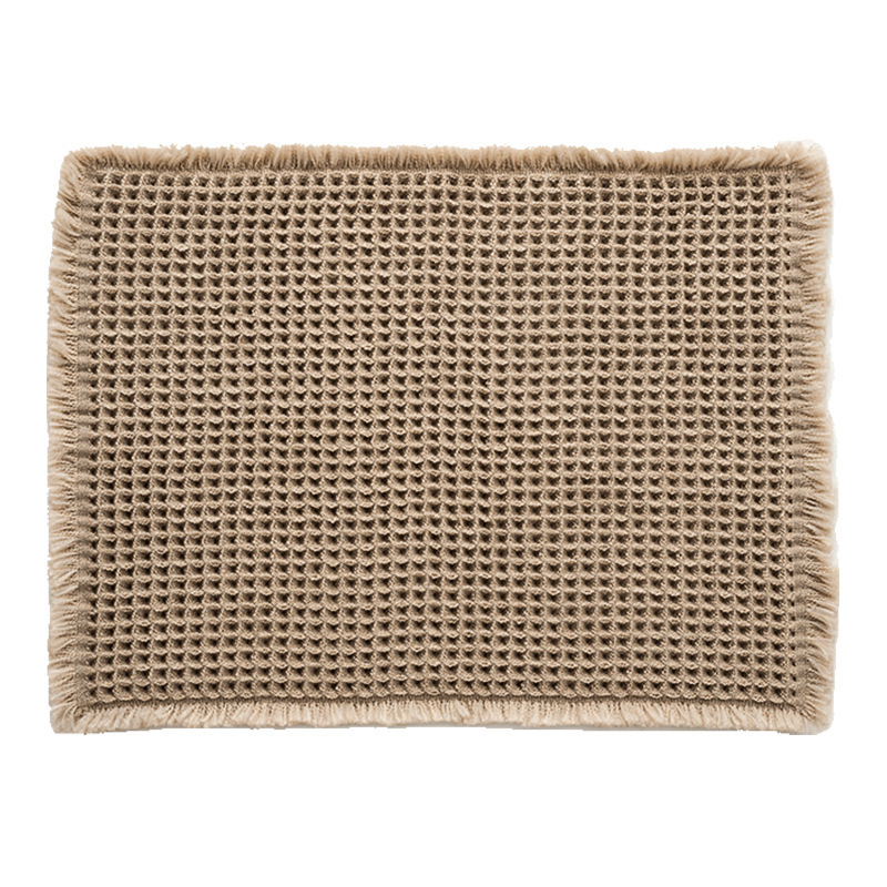 Small square towel mat, bathroom floor mat, toilet door absorbent and anti-slip foot mat, bedroom bedside carpet Item Picture
