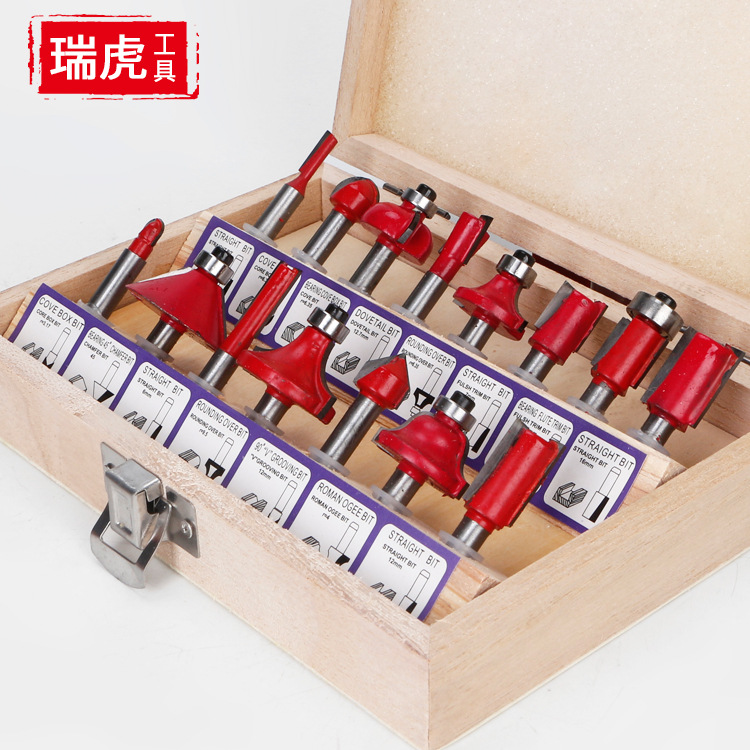 Woodworking milling cutter sets, trimming machine cutter heads, bakelite milling machines, engraving machines, milling cutters, trimming knives, 12PC/15PC tools full figure