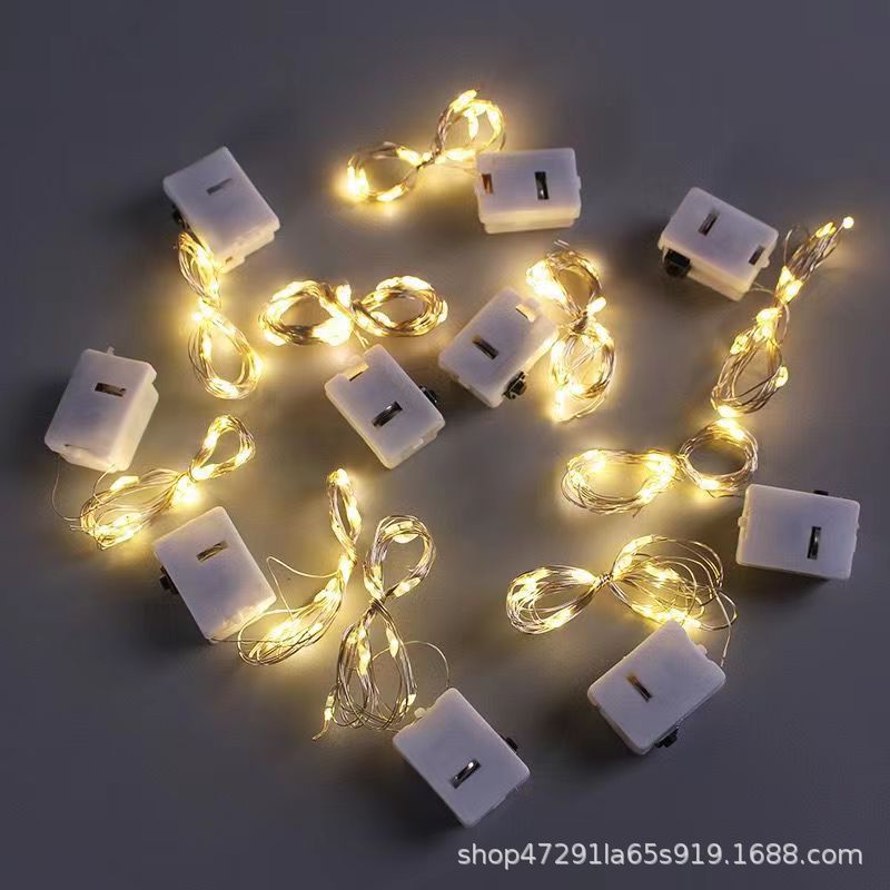 Small led string lights, colored string lights, copper wire lights, button light strips, battery boxes, led string lights, festival bouquets, decorative atmosphere lights