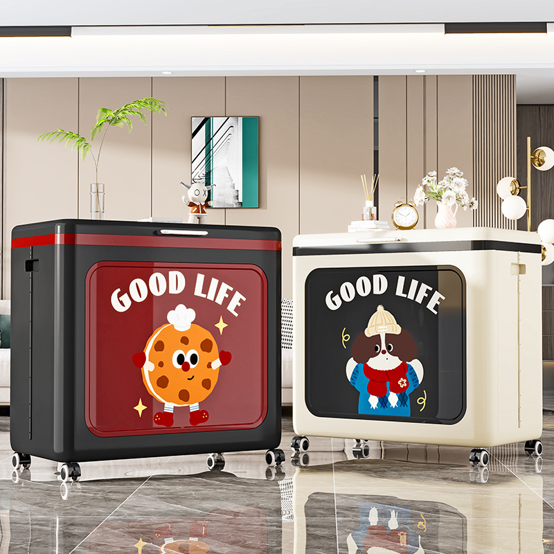 翻盖收纳箱卧室衣服玩具储物折叠衣物杂物可移动带轮大容量收纳柜