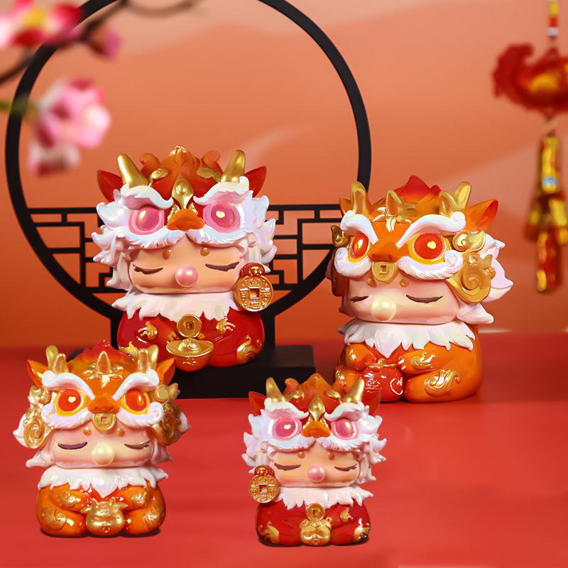 2024龙年新款国潮吉祥瑞龙春节礼物树脂工艺品招财摆件年终奖批发产品图