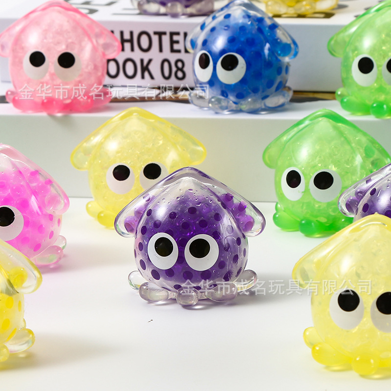 Xiaohongshu Cross-border Octopus TPR Stress-relieving and Release Bead Squeezing Squid Octopus Kneading Fun Stress-relieving toys Application Scenario