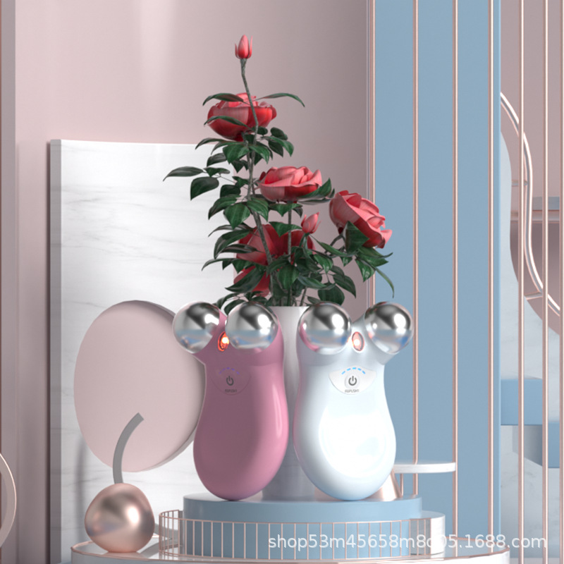 Cross-border upgraded dual-roller massage device portable microcurrent meter Specification image