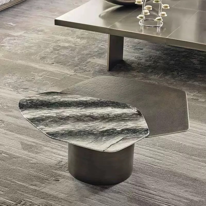 Rugiano living room light luxury marble rotating coffee table, creative minimalist designer high-end combination coffee table Application Scenario