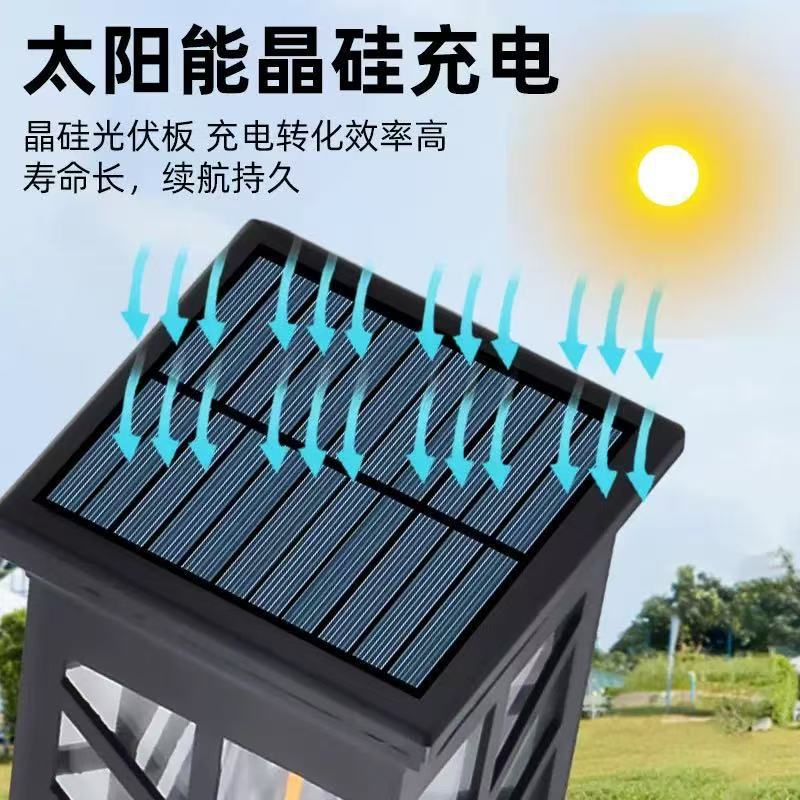 Outdoor solar courtyard ground socket lamp, waterproof, easy to install, long-lasting, intelligent light-controlled night lighting street lamp details Picture