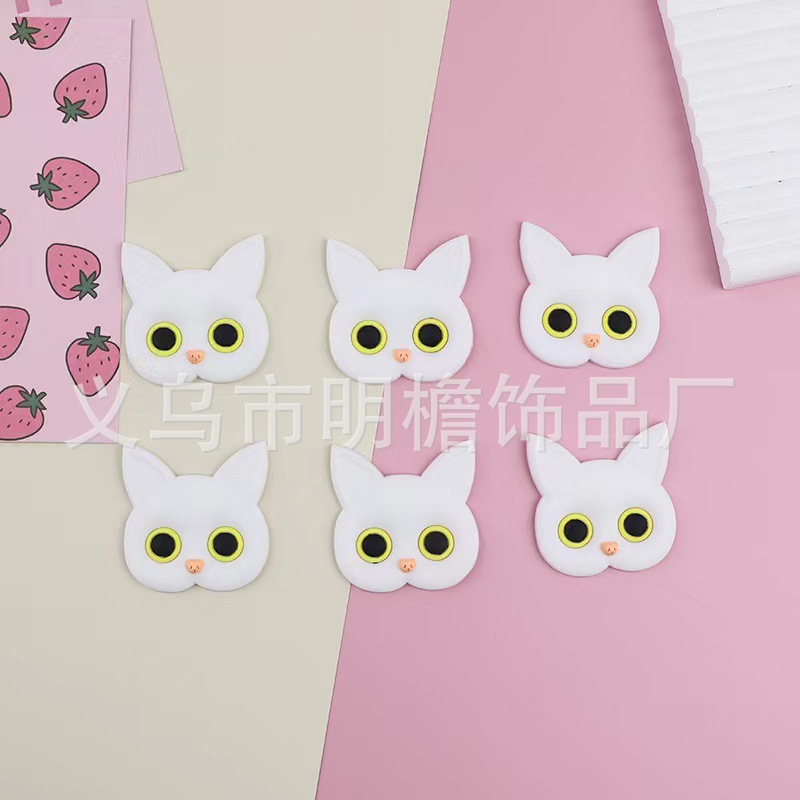 亚马逊PVC软胶发夹配件卡通猫猫配件diy配件厂家直销批发