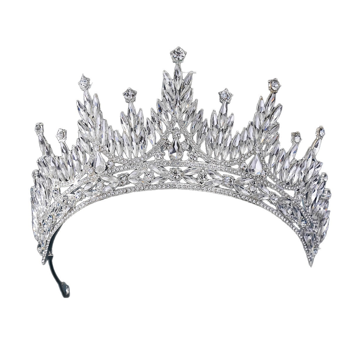 新娘头饰大气结婚头饰婚纱礼服超仙生日拍摄写真影楼配型发饰皇冠白底实物图