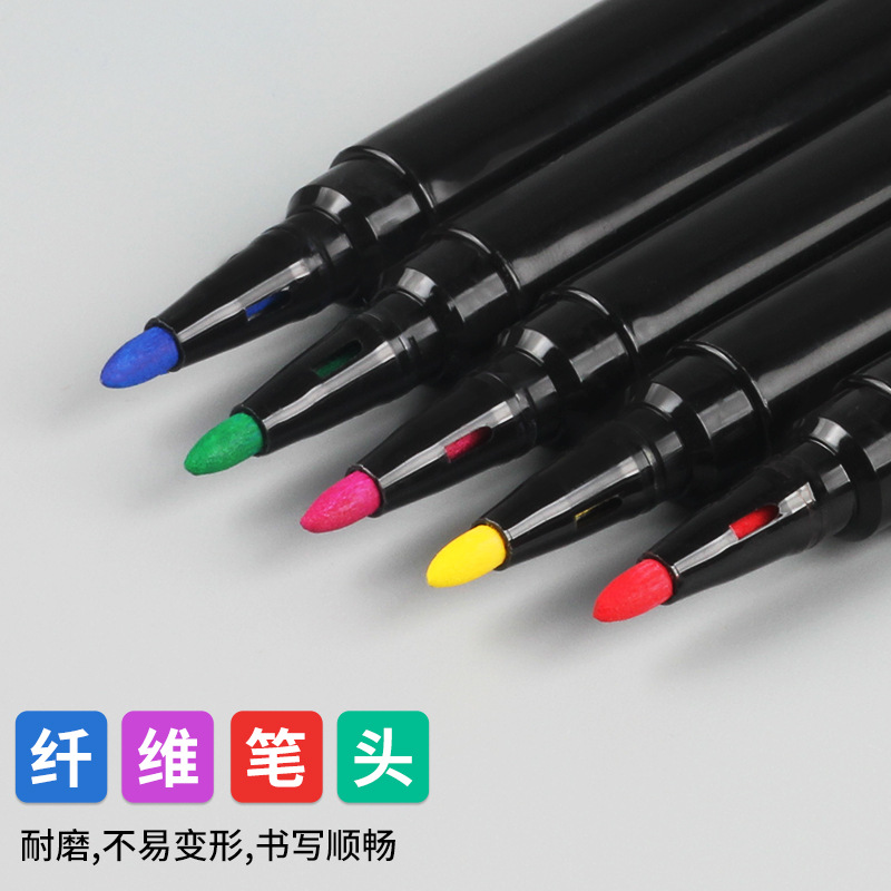 12-color erasable whiteboard pen, water-based colored pen, white blackboard pen, water-soluble green board pen, erasable note number pen, classroom teaching coloring and writing pen, training institution board surface painting marker pen, for children's desk handwriting and painting Application Scenario
