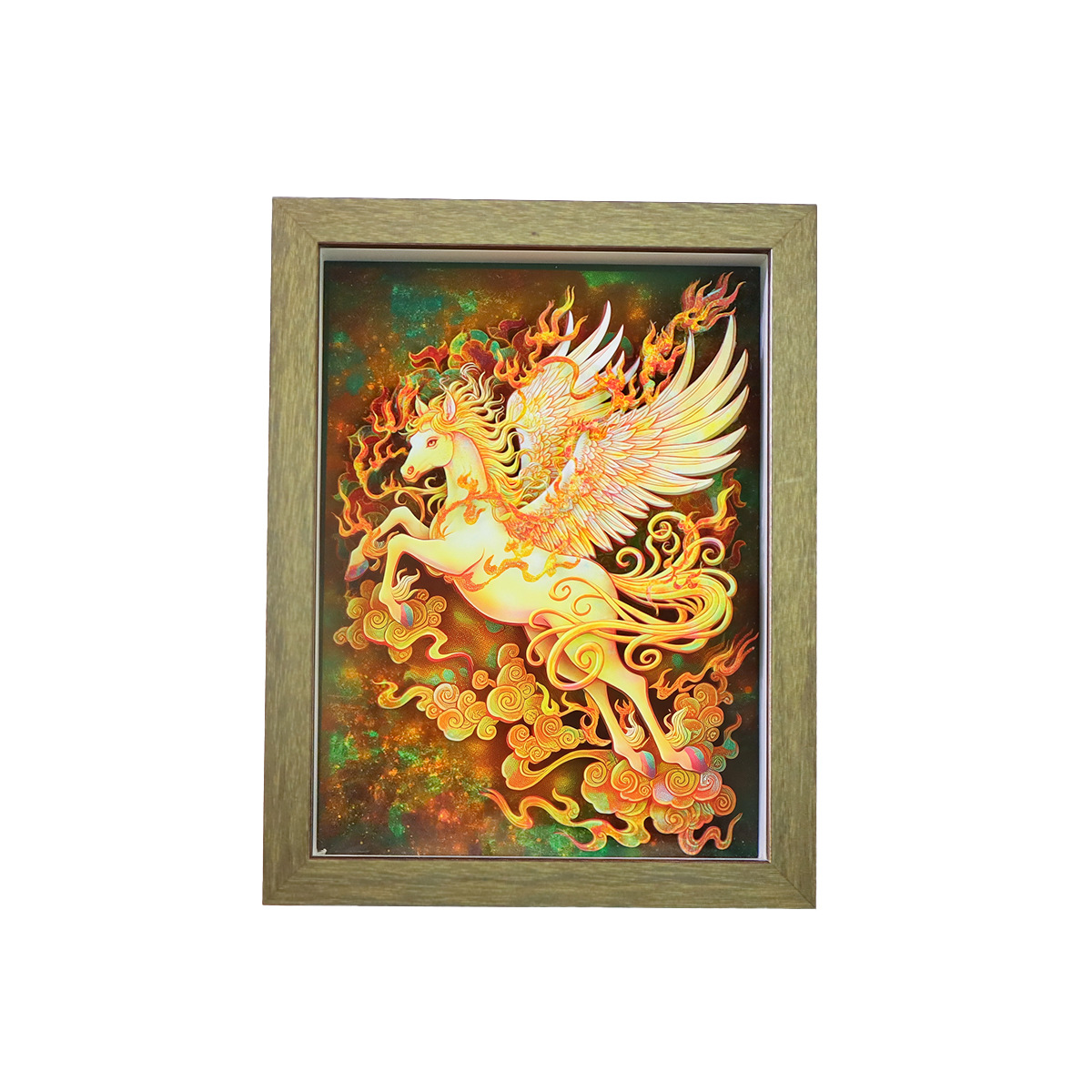 纸想造物中式古典九色鹿裸眼3D立体纸雕画马年摆件送亲朋国潮礼品白底实物图