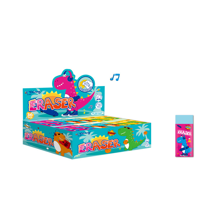 Yalong Cross-border's new wholesale PVC material Kawaii rubber 3-color mixed set cute erasers for school stationery