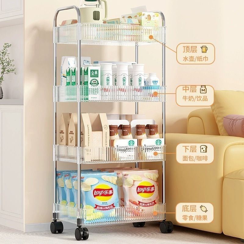 Promotional transparent acrylic cosmetics, bedside bookshelf, living room storage box, bathroom mobile Amazon factory direct sales Application Scenario